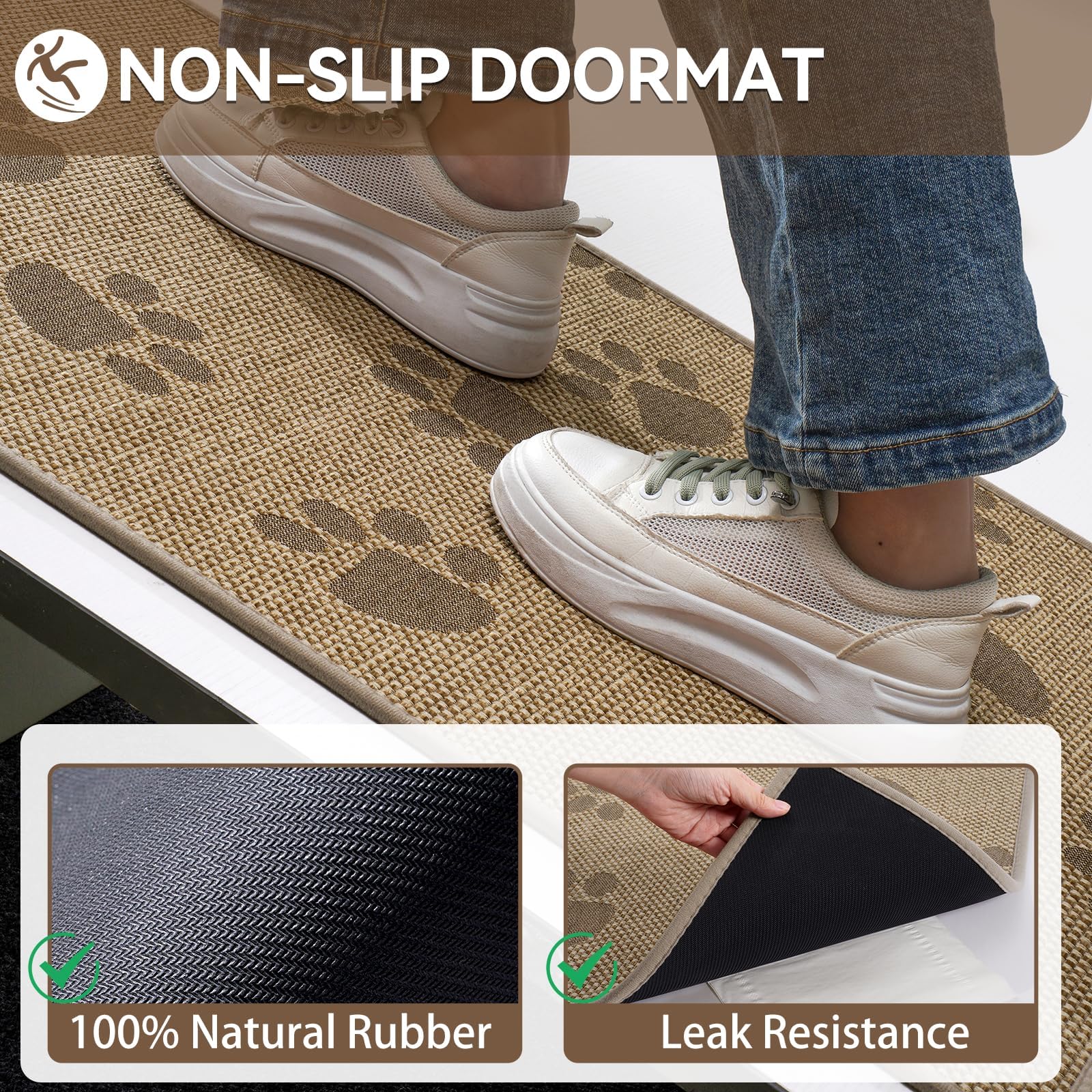 YDKGL Indoor Doormat showing low profile thickness