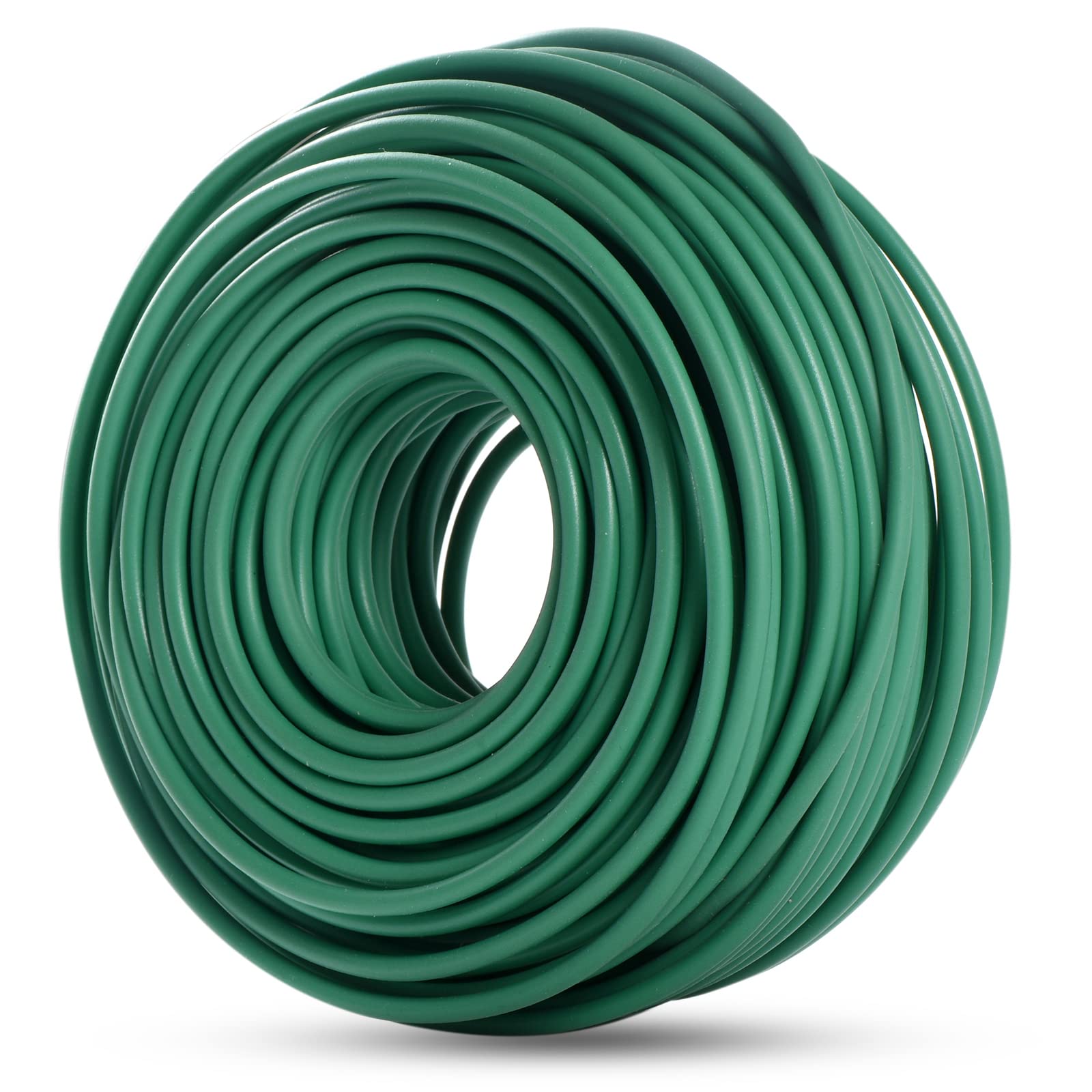 YDSL 88 feet garden flexible wire ties, green color, front view