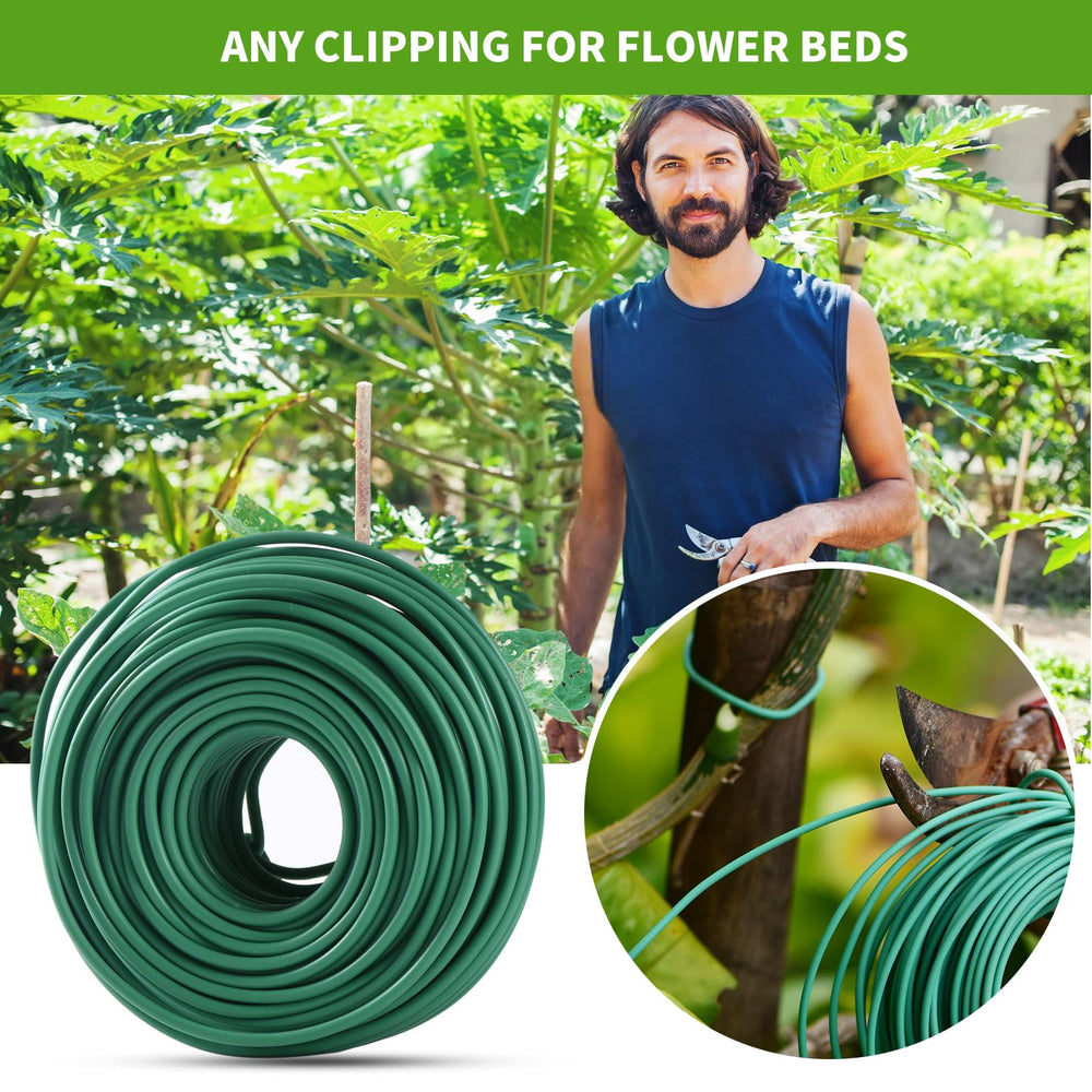 YDSL garden ties supporting climbing plants in a garden