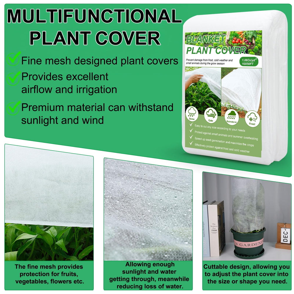 YDSL Plant Covers used in a snowy garden setting