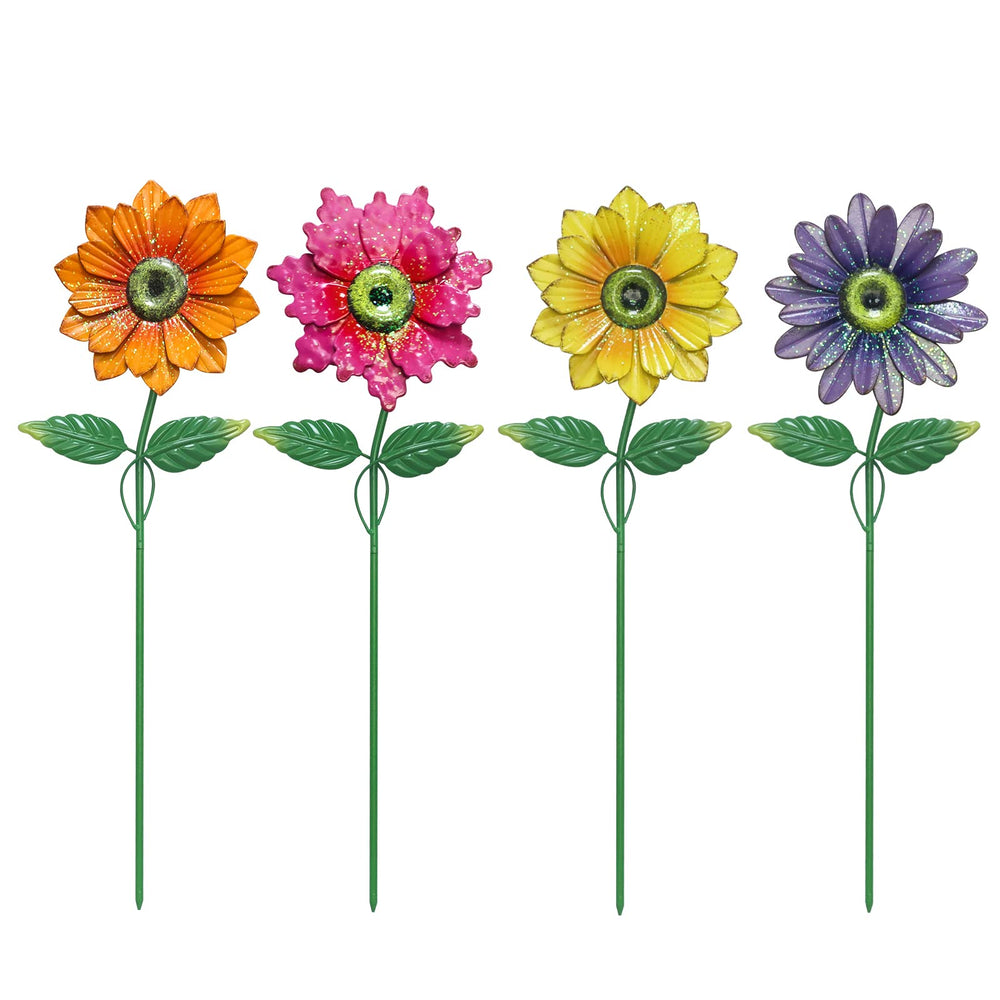YEAHOME 20-inch flower garden stake multicolor front view