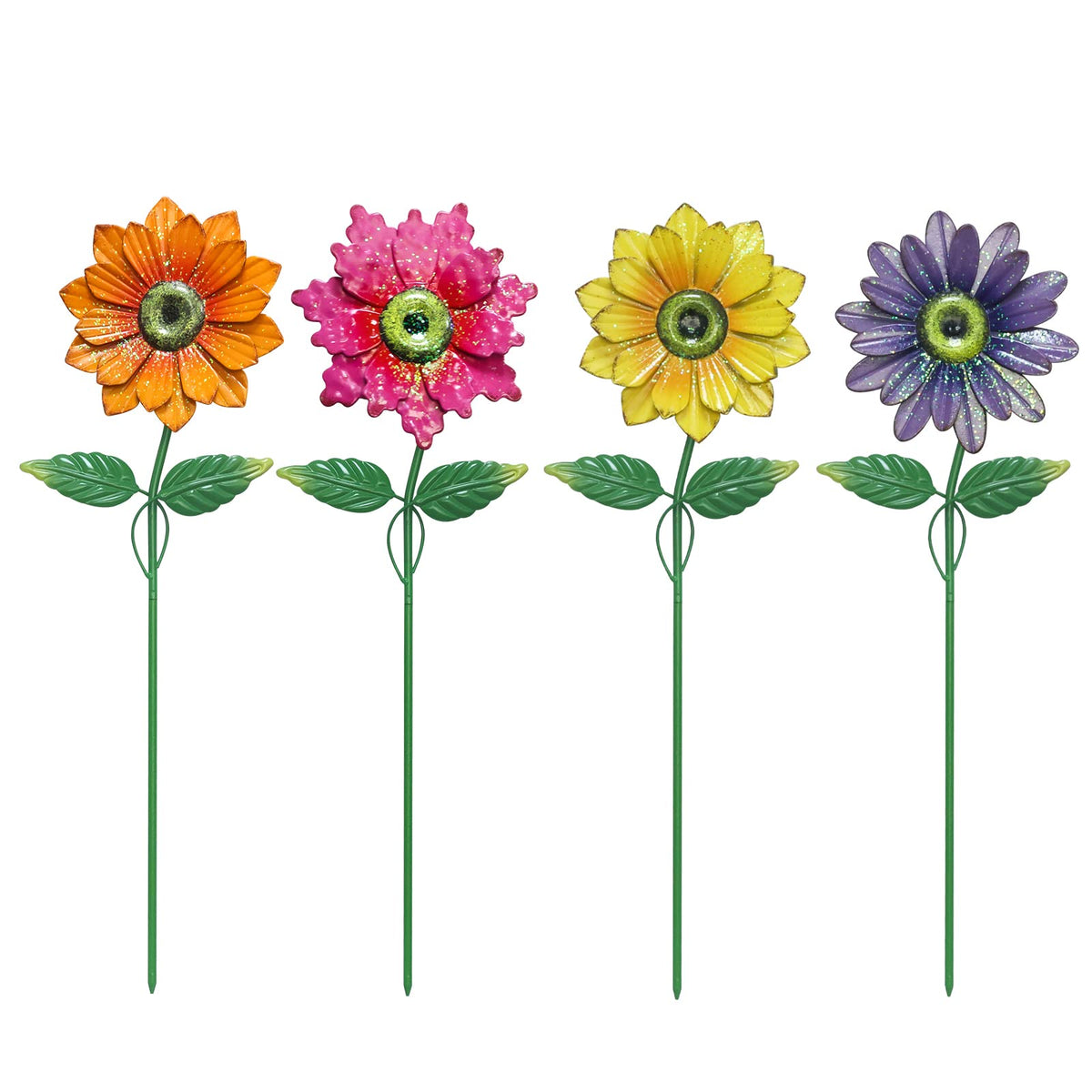YEAHOME 20-inch flower garden stake multicolor front view