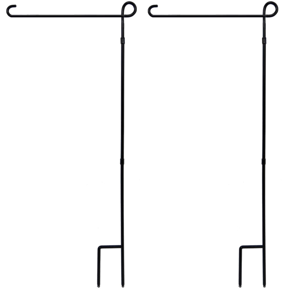 YEAHOME 2PC Garden Flag Stand Holder front view
