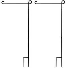 YEAHOME 2PC Garden Flag Stand Holder front view