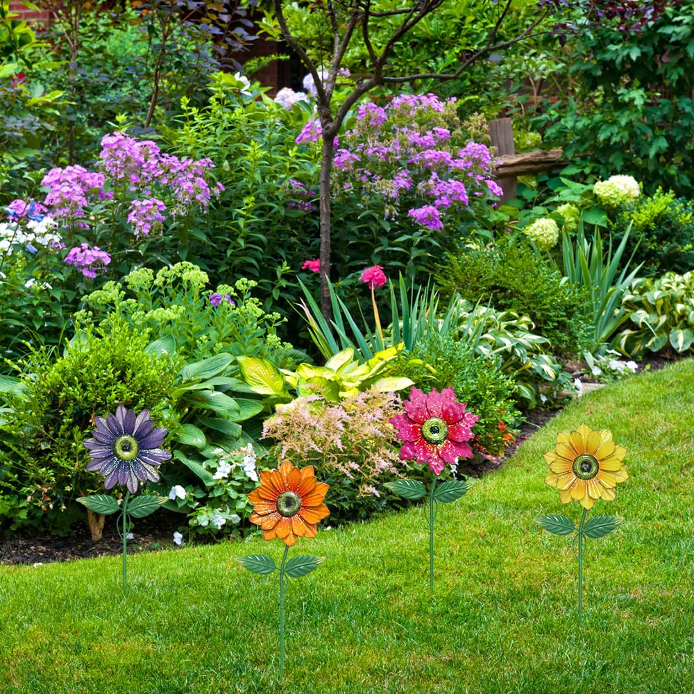 YEAHOME decorative garden stakes multicolor display