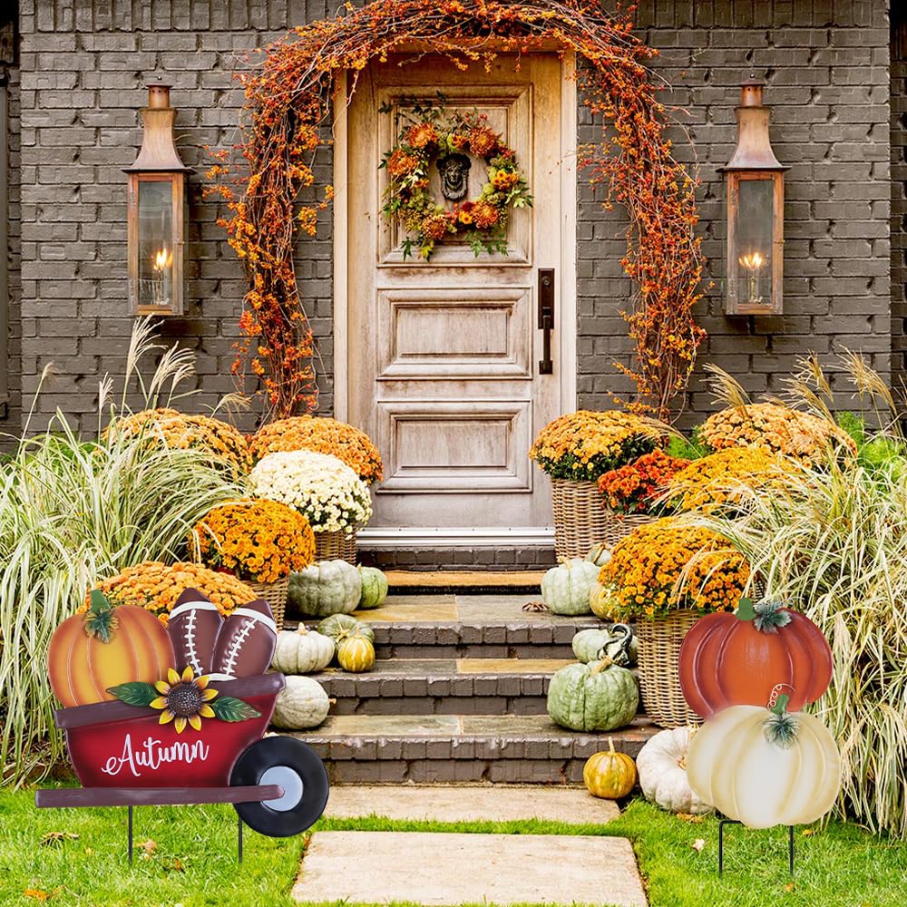 YEAHOME Fall Decorations festive autumn garden stakes
