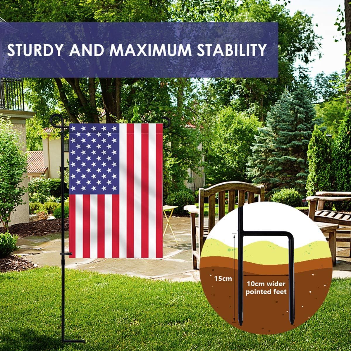 YEAHOME Garden Flag Holder Stand assembly instructions included