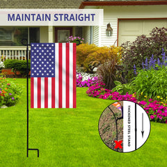 YEAHOME Garden Flag Stand Holder with American flag