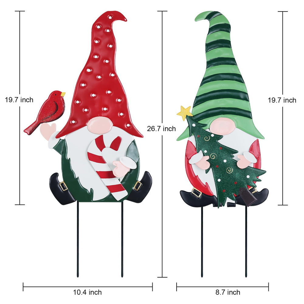 YEAHOME gnomes decorative garden stakes displayed in yard