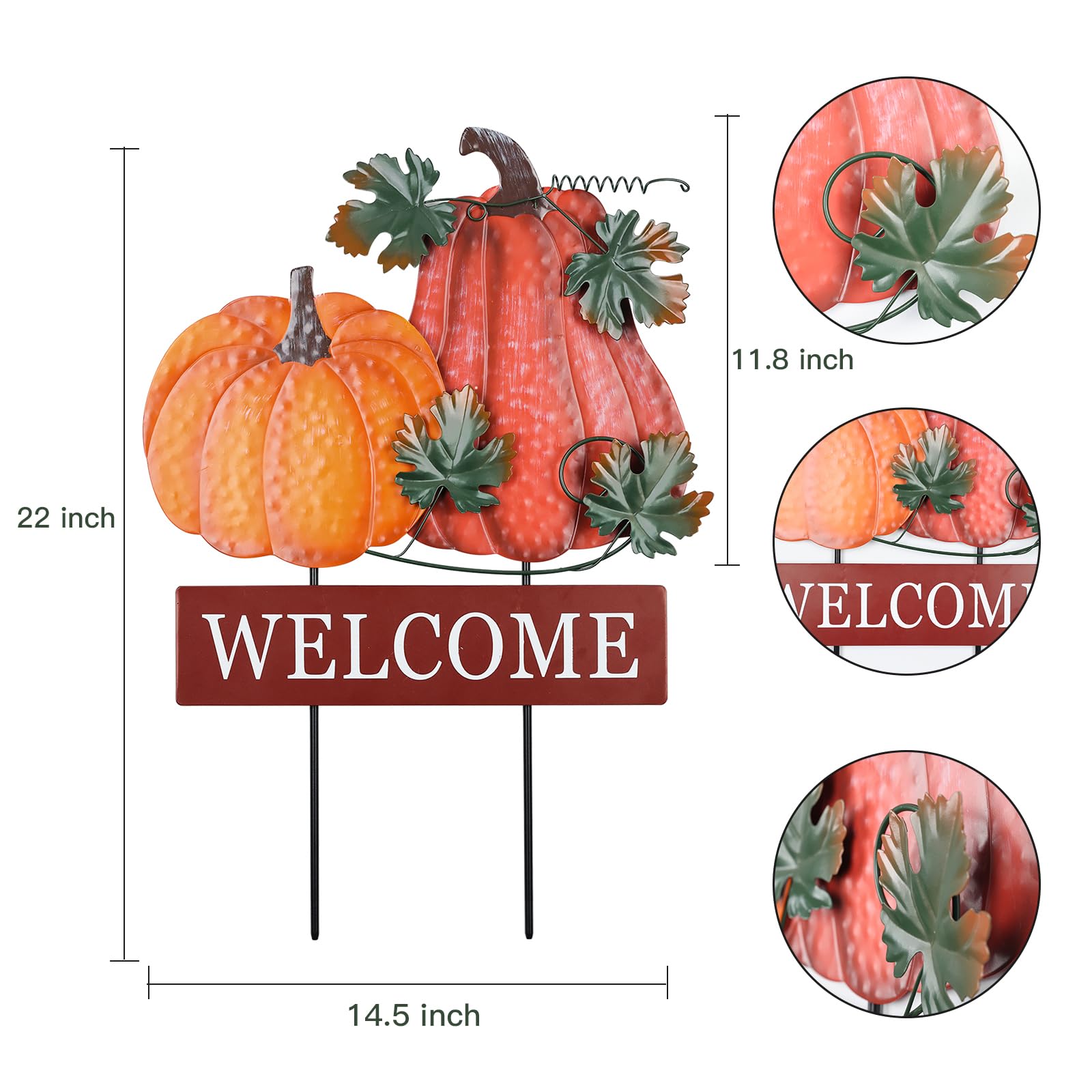 YEAHOME pumpkin garden decoration in a garden setting