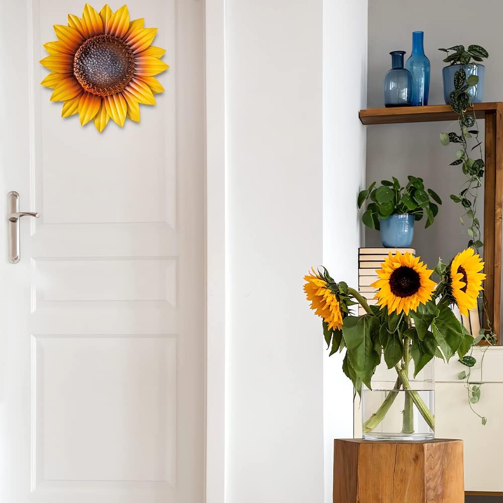 YEAHOME sunflower wall decor pack on a table