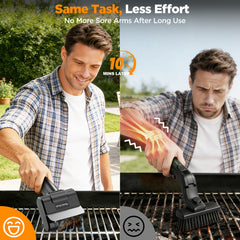 YEBLEM Electric Grill Brush head showing stainless steel bristles