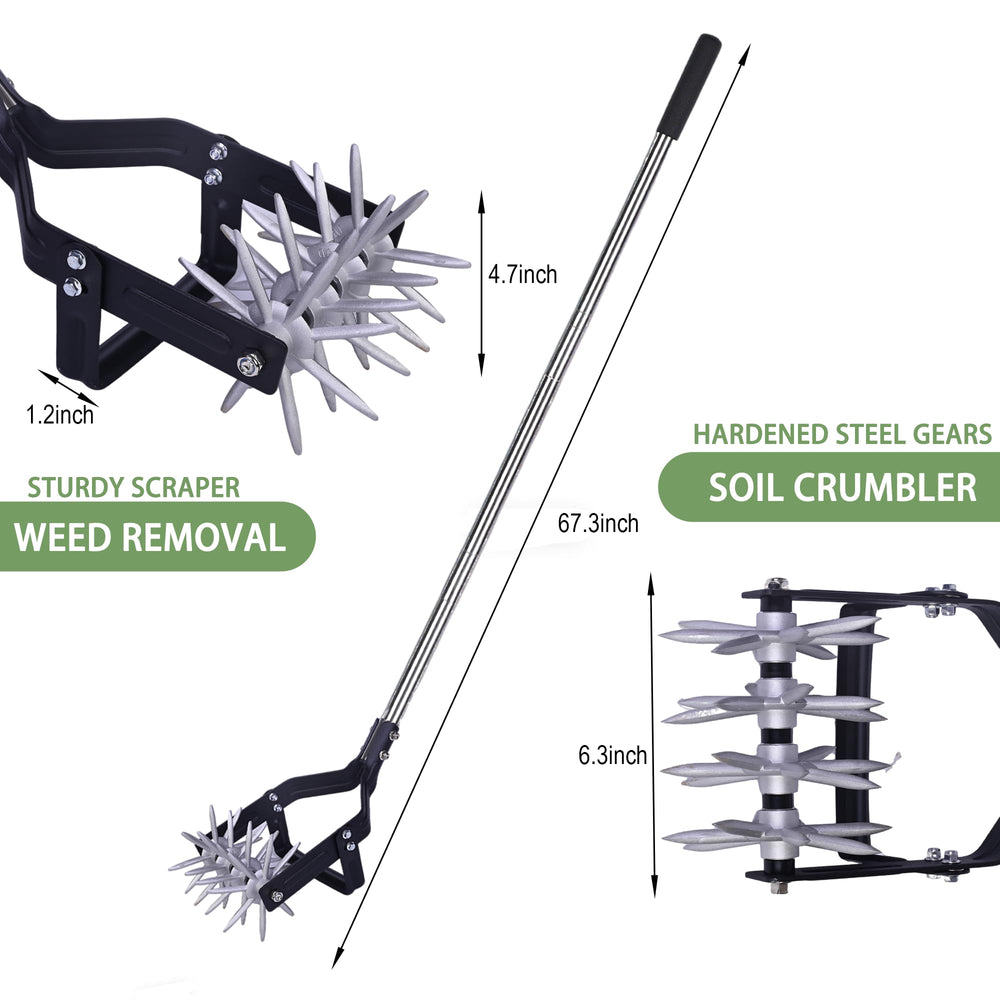 YEELOR 2-in-1 Rotary Cultivator with movable scraper detail