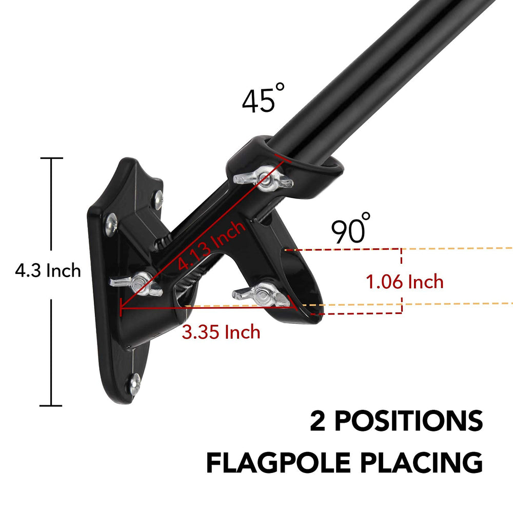 Yeesun flag pole with rotating rings for flag attachment
