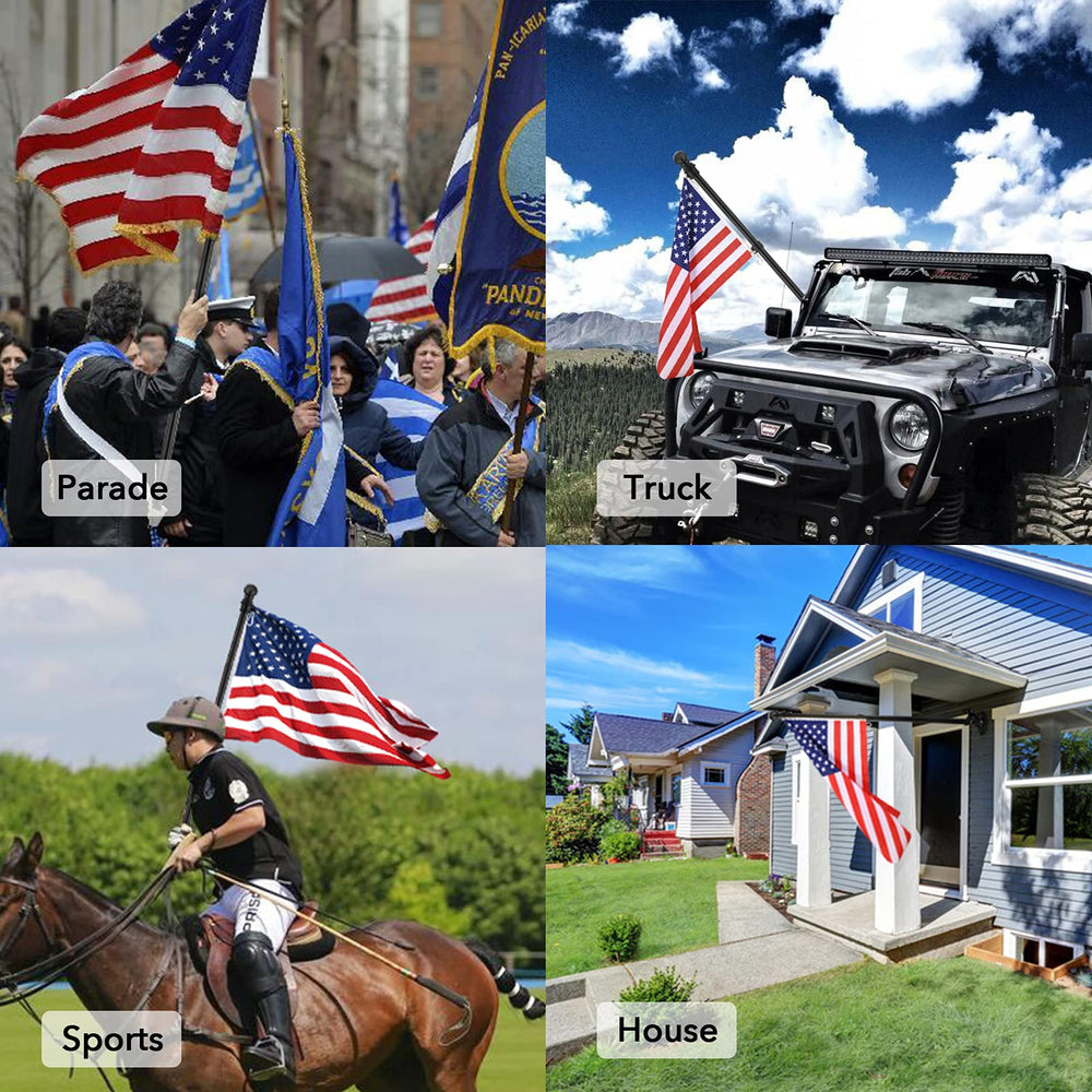 Yeesun flag pole with rust-resistant coating close-up