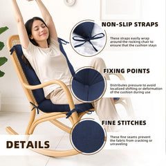 Yefound Black Chair Cushion on a dining chair
