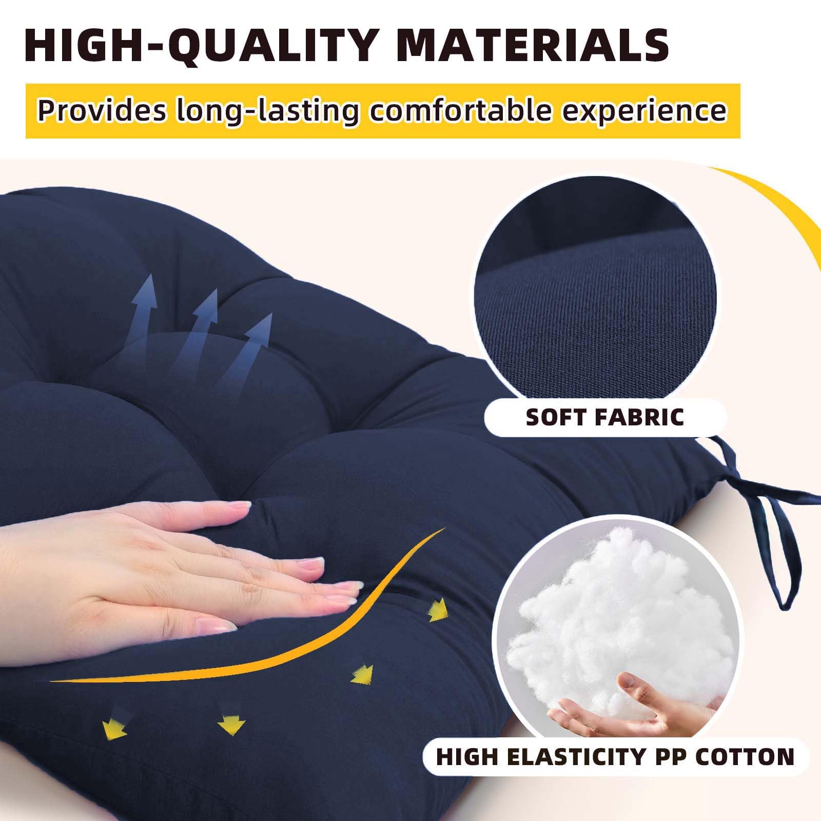 Yefound Black Chair Cushion packaging