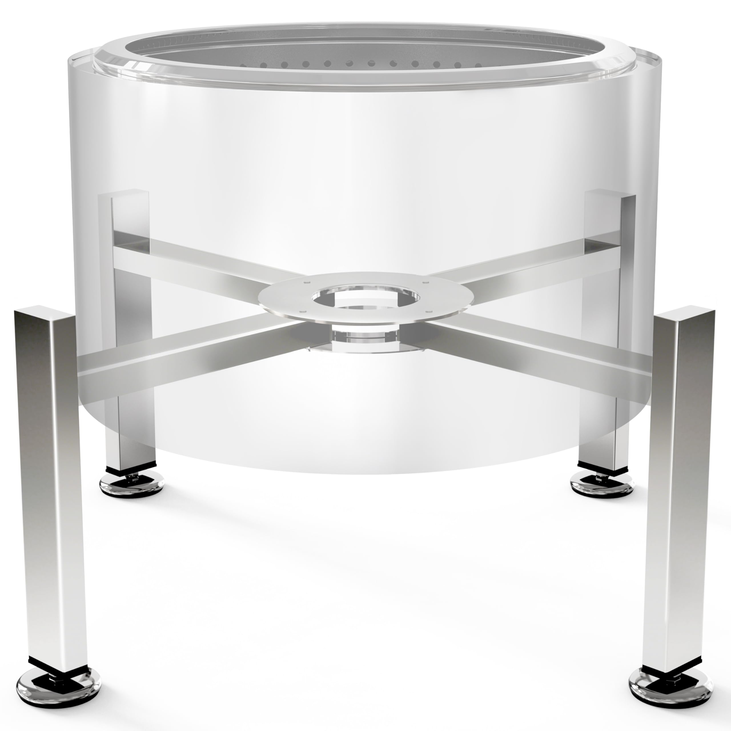 YEFU Adjustable Fire Pit Stand in silver color