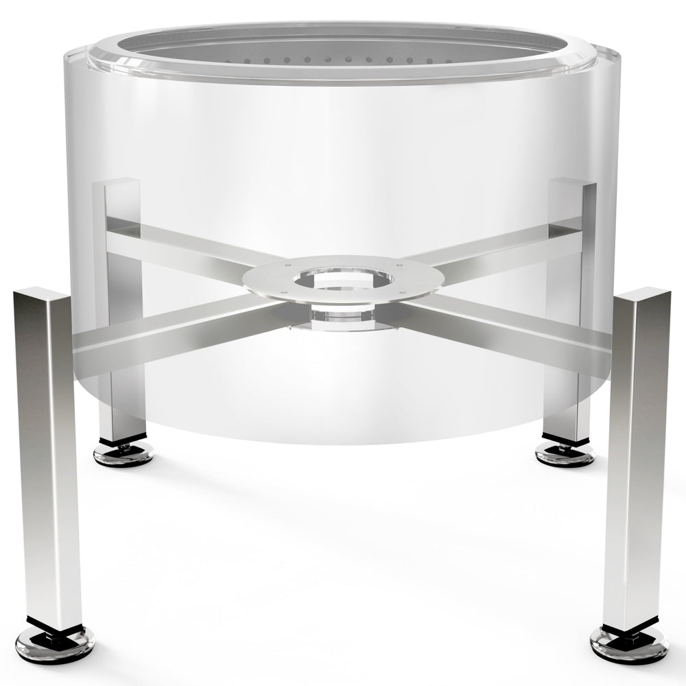 YEFU Adjustable Fire Pit Stand in silver color