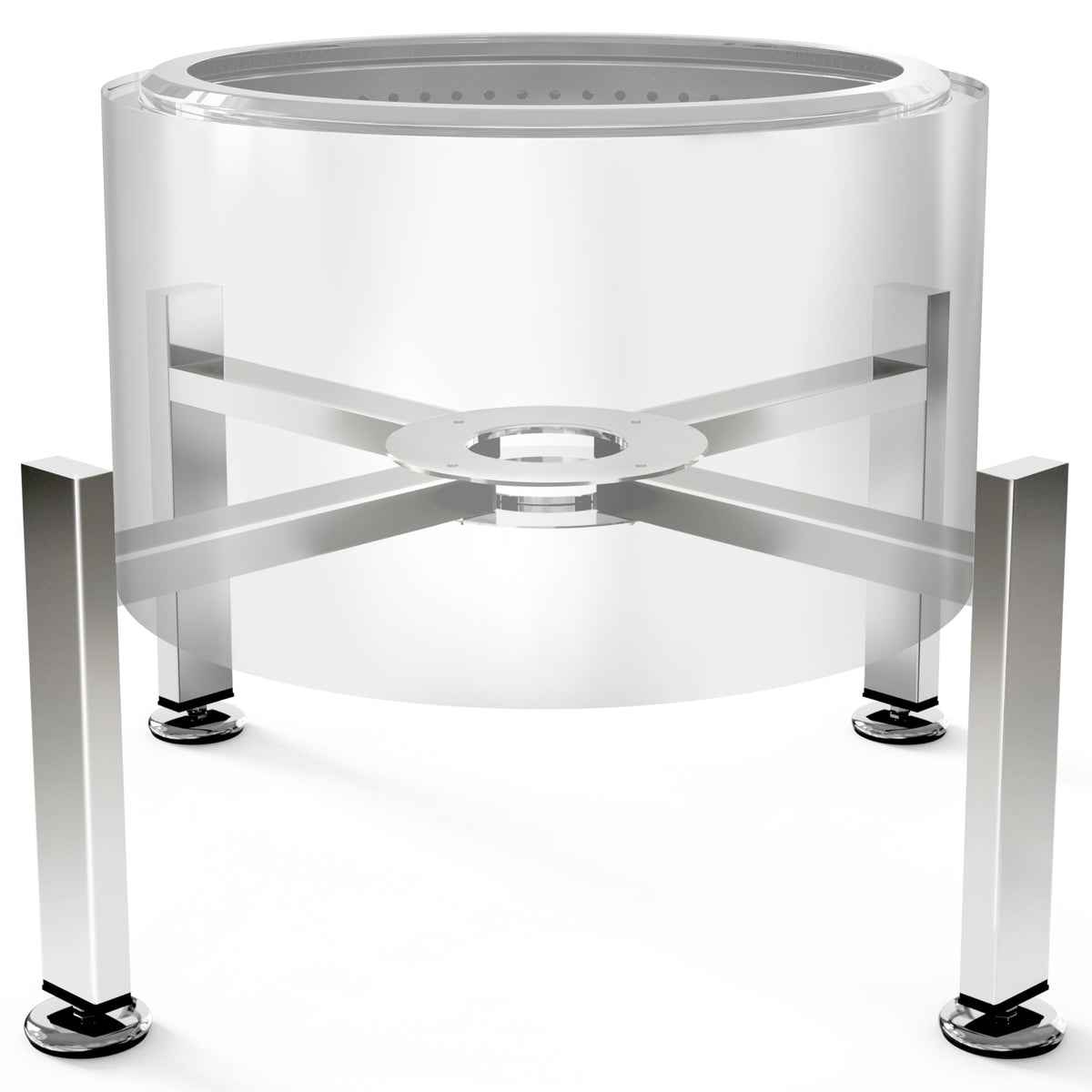 YEFU Adjustable Fire Pit Stand in silver color