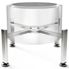 YEFU Adjustable Fire Pit Stand in silver color