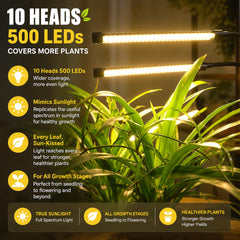 Yehsence grow light tripod base showing stability