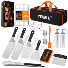Yekale Griddle Accessories Kit 17PCS including spatula and tools