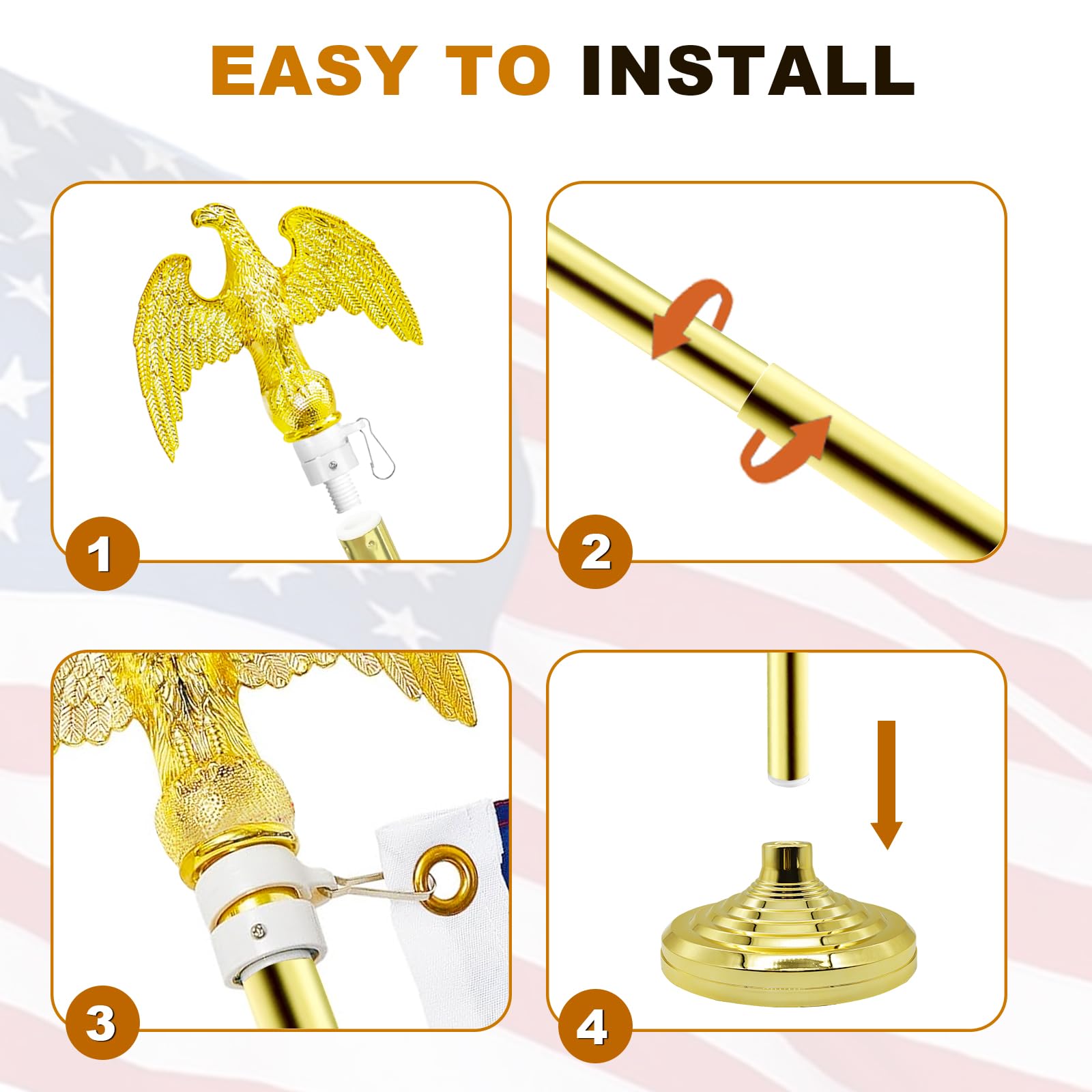 Yellow flag tassel included with SCZS flagpole kit