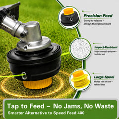 Yellow trimmer head with included hardware kit