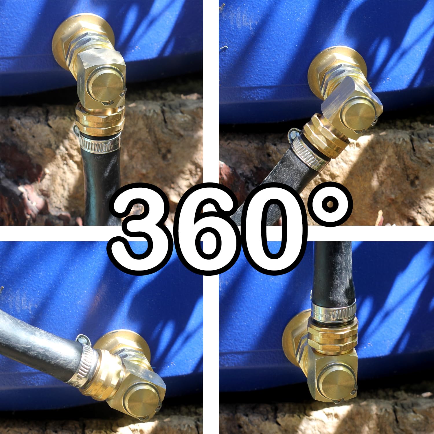YELUN Garden Hose Connector attached to a hose