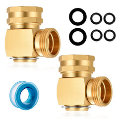 YELUN Garden Hose Swivel Elbow Connector 90 Degree front view