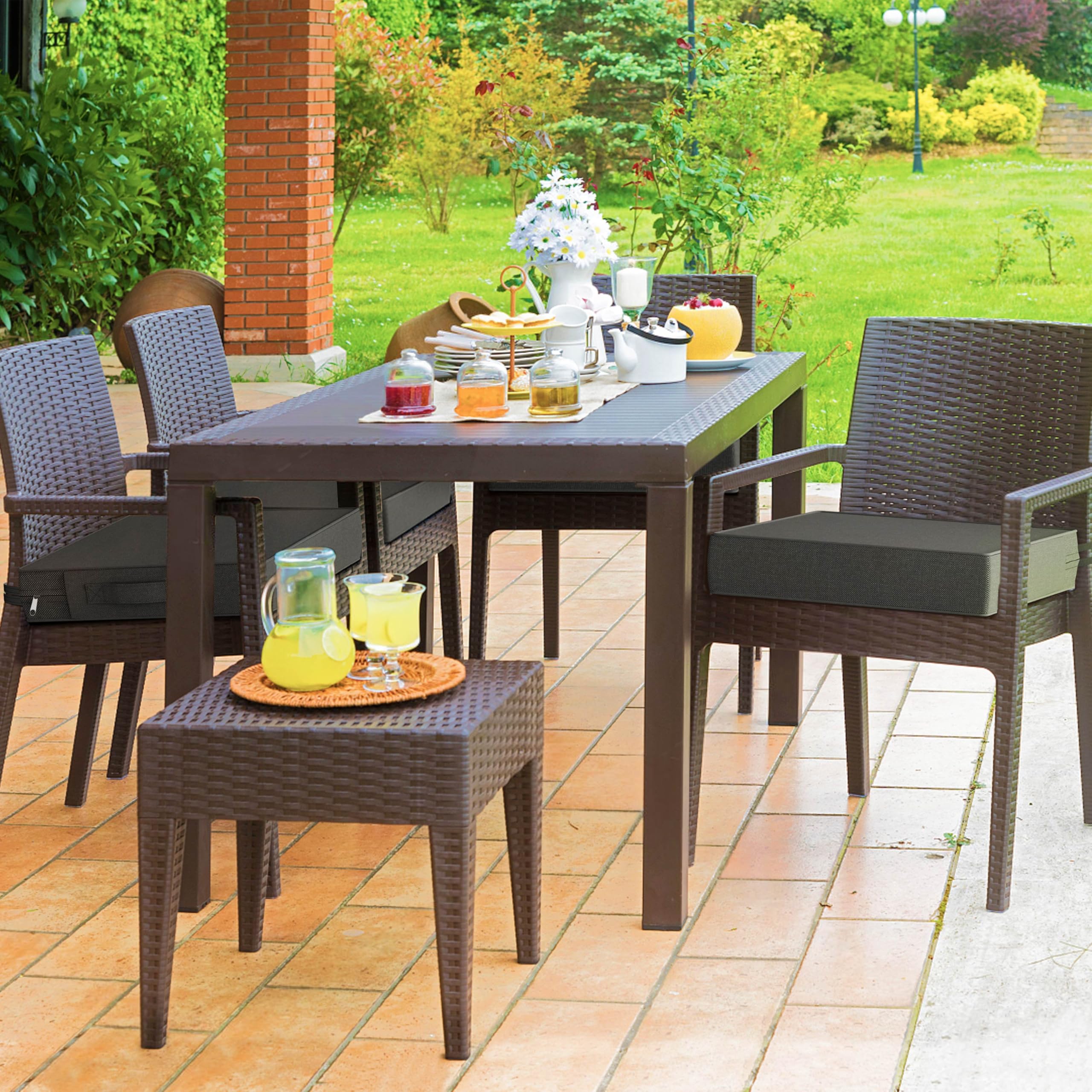 YENING outdoor chair cushions in natural outdoor setting