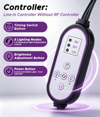 yentbokj grow light with remote control