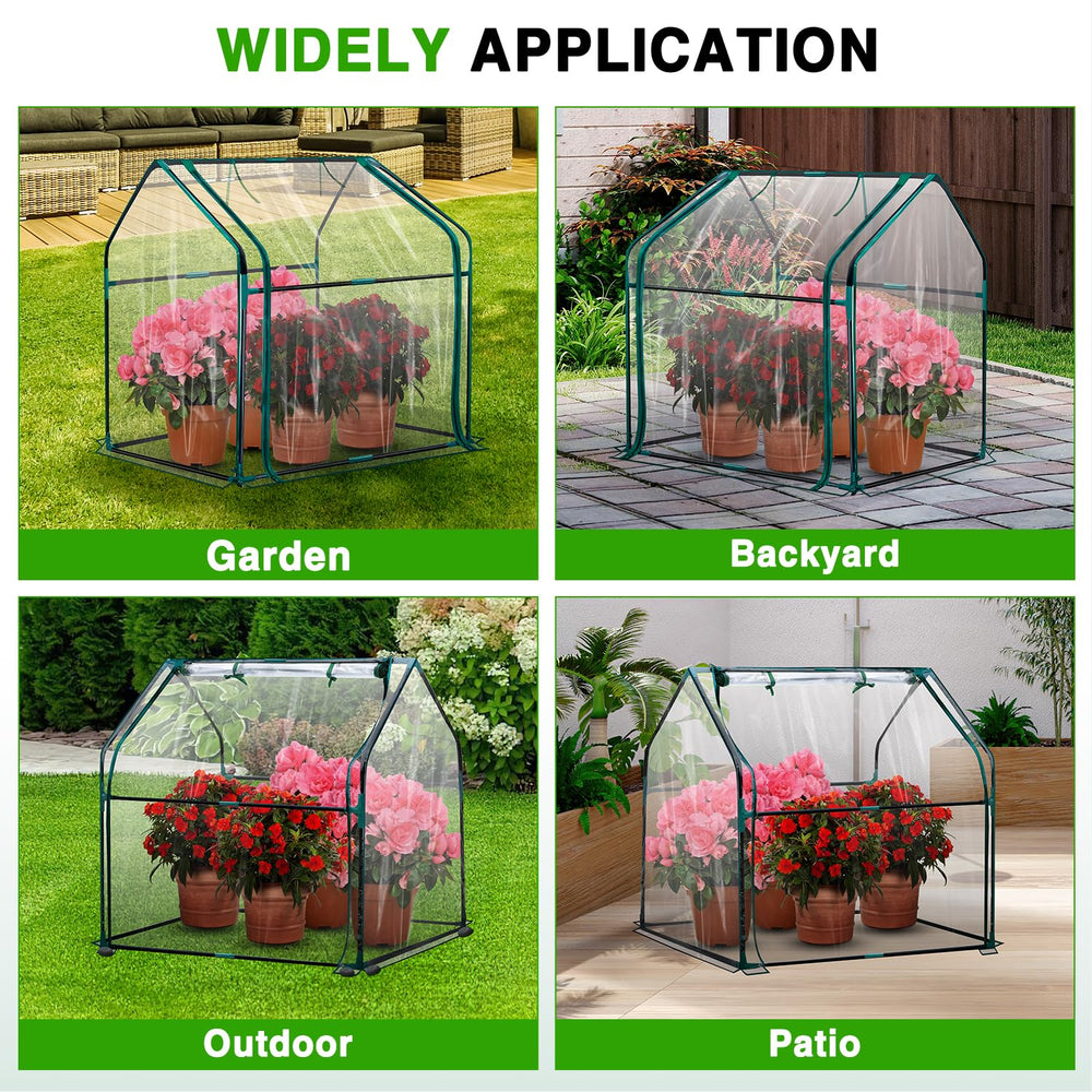 Yesker Mini Greenhouse in a backyard setting