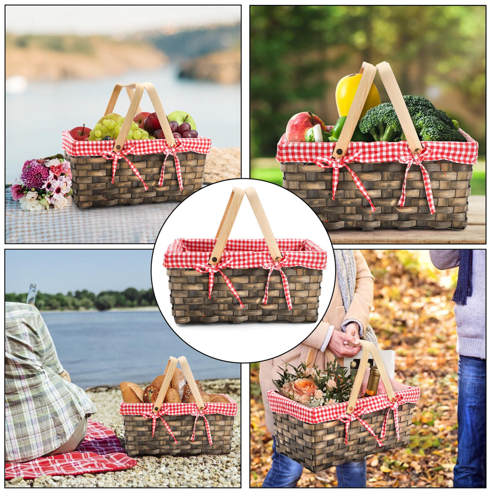 Yesland Small Picnic Basket displayed at a picnic setup