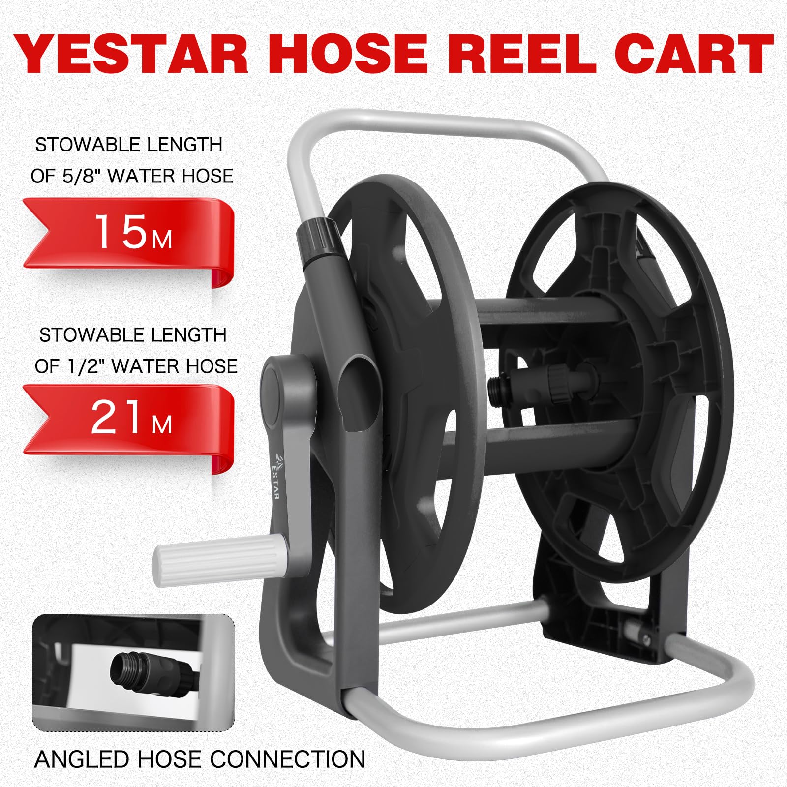 YESTAR Garden Water Hose Reel with adjustable handle