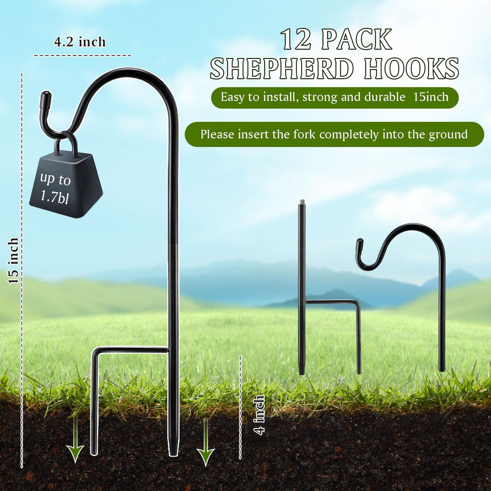 Yetene 12 Pcs 15 Inch Shepherds Hook assembly instruction