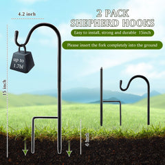 Yetene shepherds hook with flower pot hanging