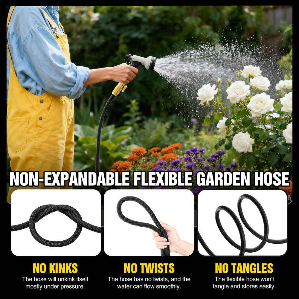 Yetogib garden hose coiled for easy storage