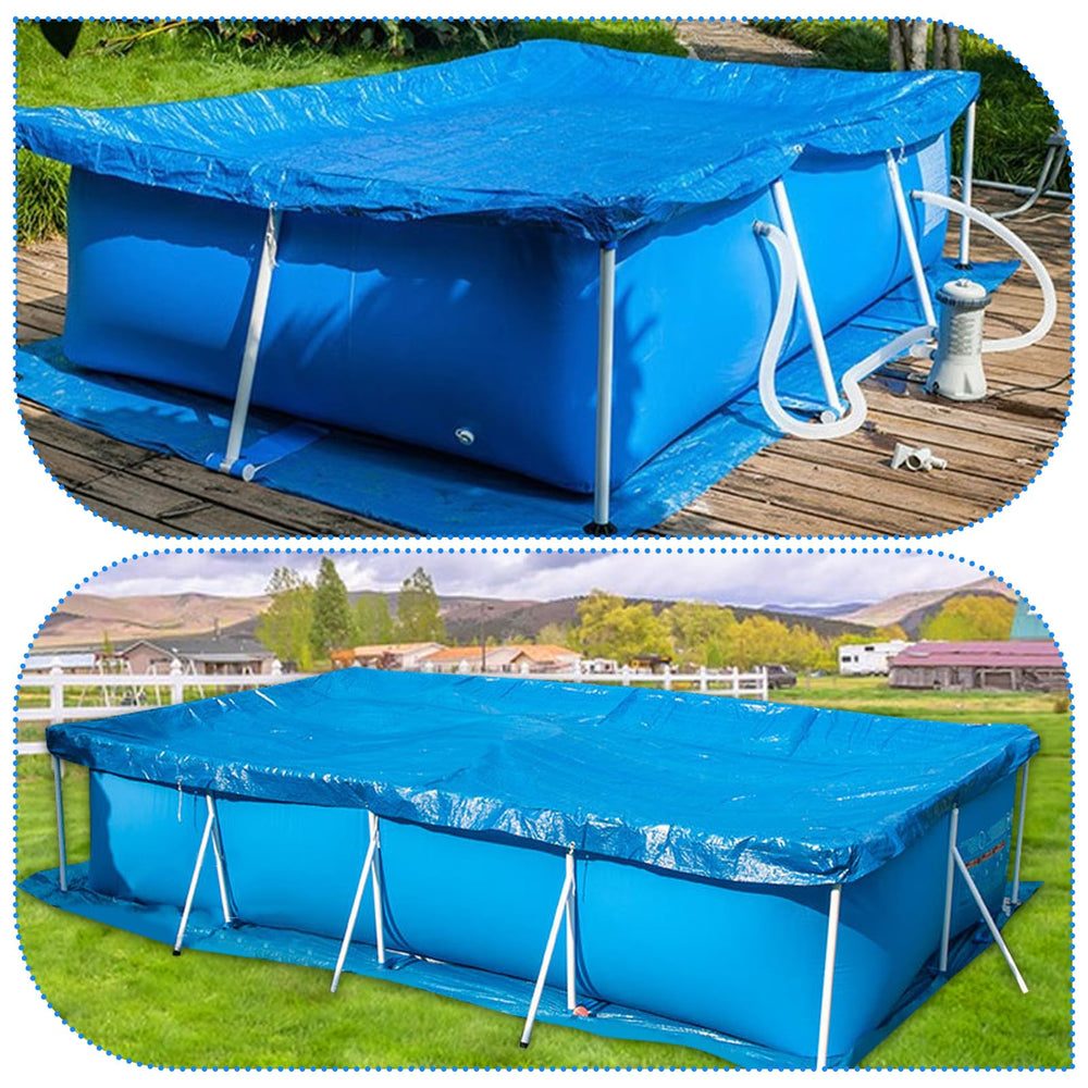YEXEXINM Rectangular Pool Cover in outdoor setting