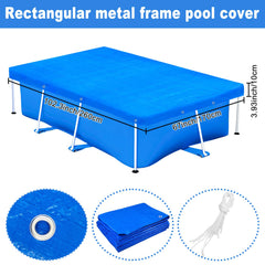YEXEXINM Rectangular Pool Cover showing installation process