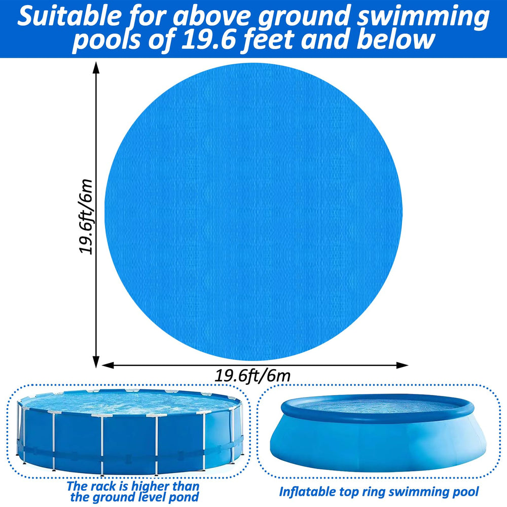 YEXEXINM Round Pool Ground Cloth laid out, showing size