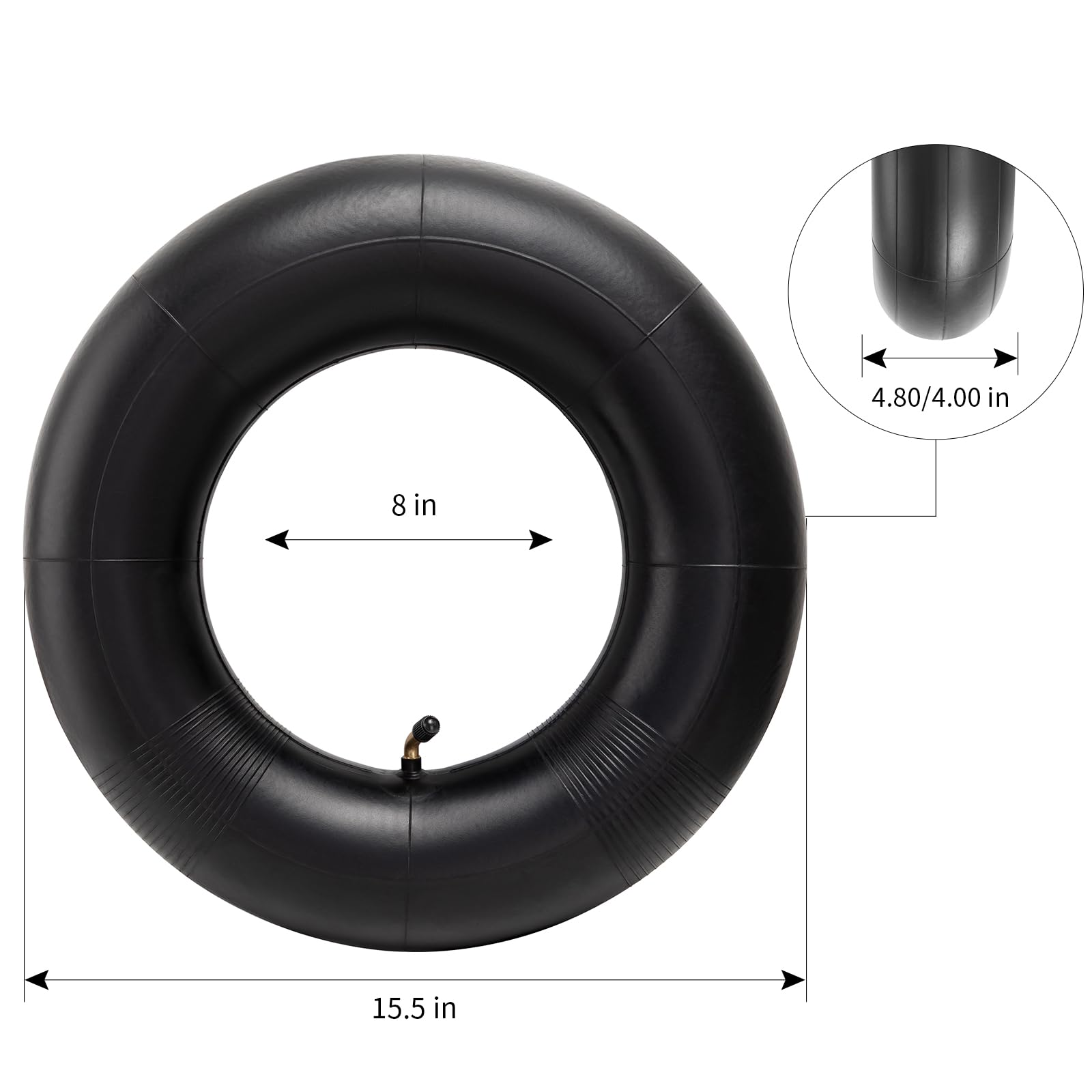 YeYouC 4.80-8 inner tube close-up of rubber material