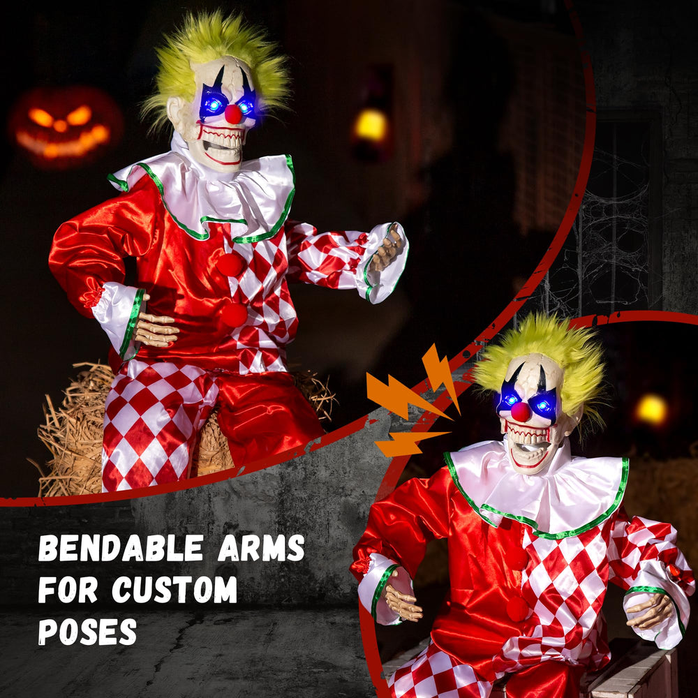 YFFSMYA Halloween clown in a dark outdoor setting