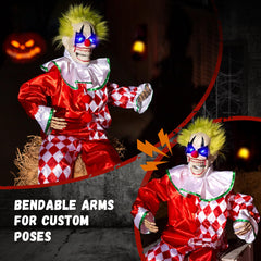 YFFSMYA Halloween clown in a dark outdoor setting