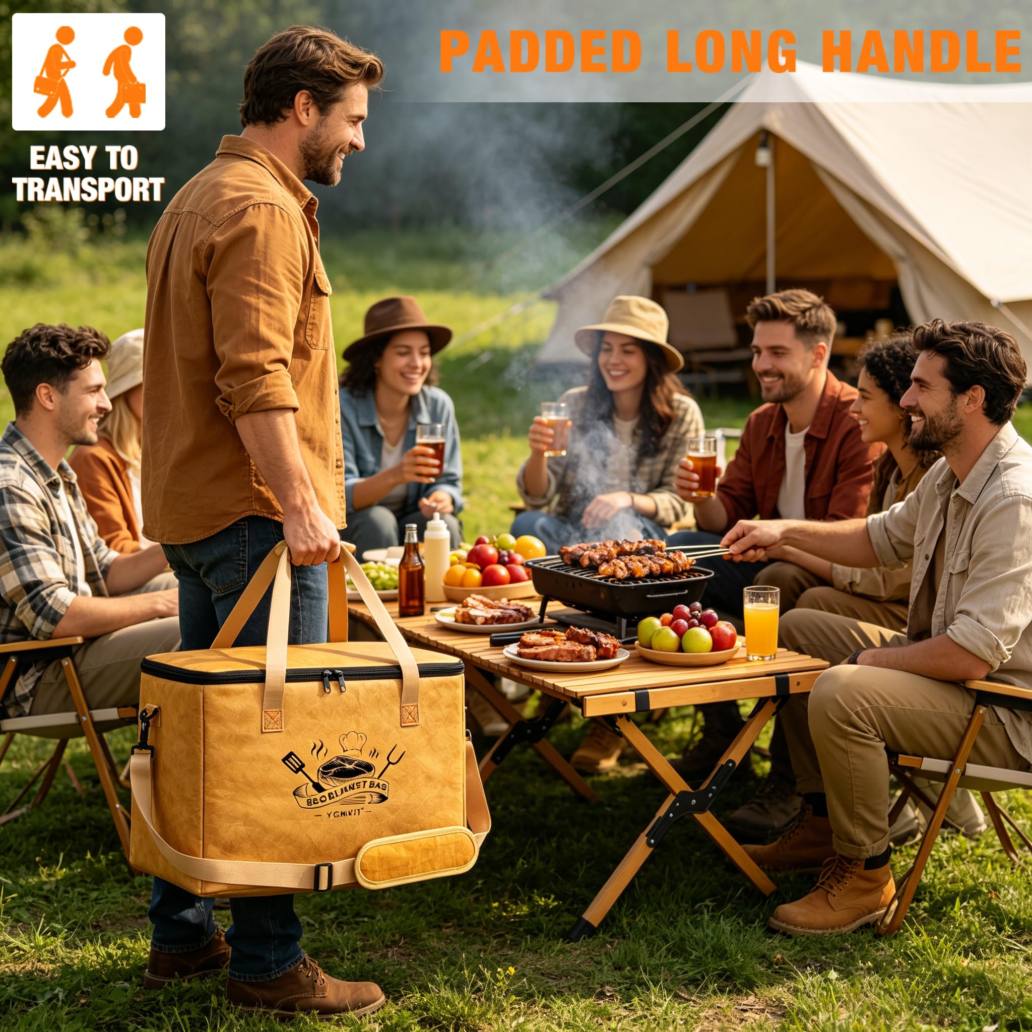 YGMkit BBQ Blanket in use at an outdoor barbecue