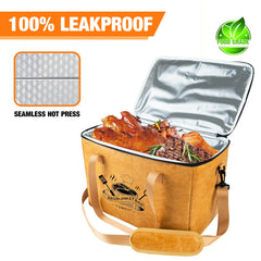 YGMkit BBQ Blanket with brisket inside, showcasing its size