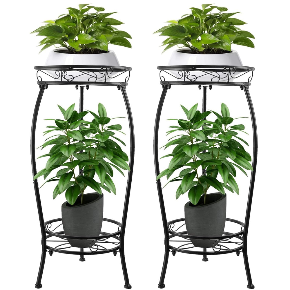 YHIJURS Plant Stand assembled in a garden