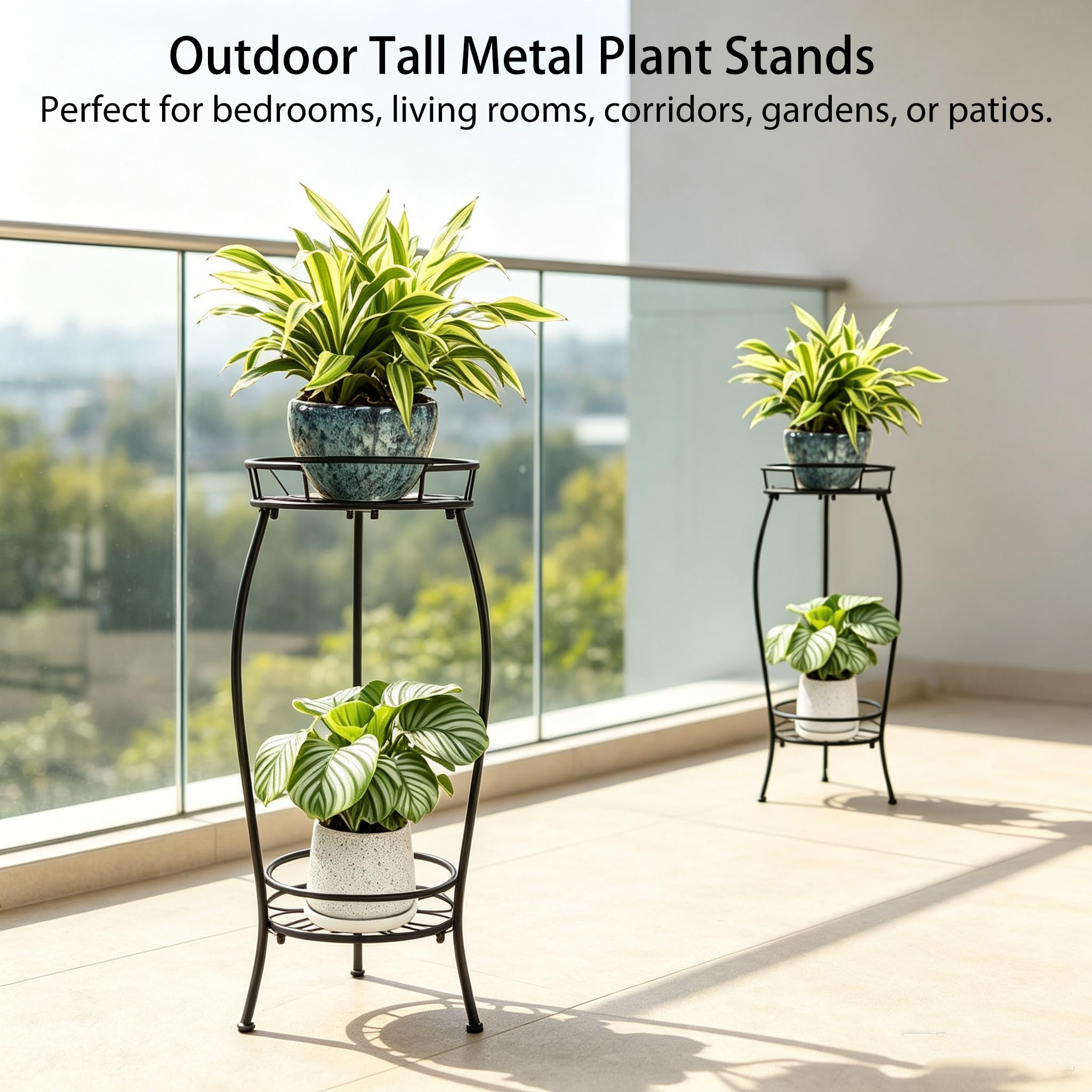 YHIJURS Plant Stand showing adjustable feet