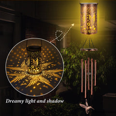 YHmall Solar Wind Chimes close-up of metal tubes